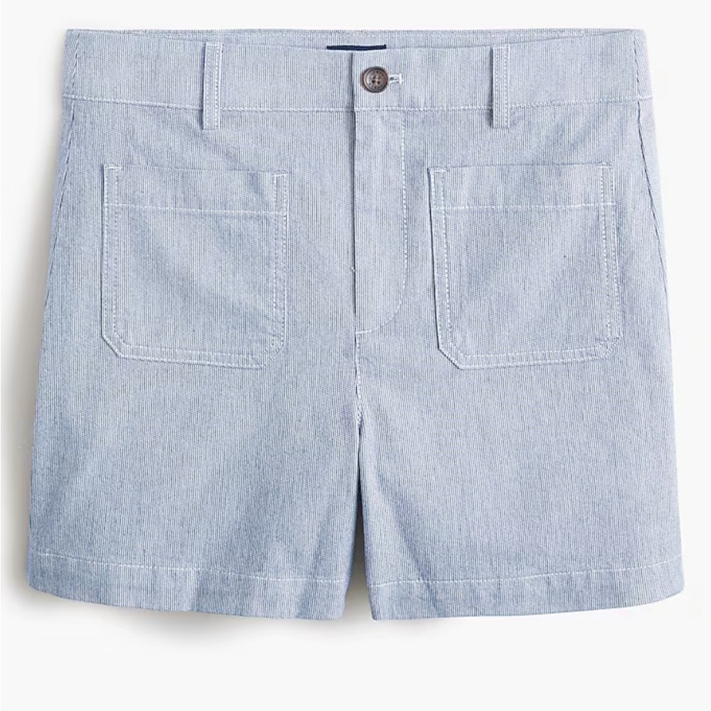 J. Crew Lizzie High Waist Linen Blend Patch Pockets Shorts NWT Sz 30 Waist